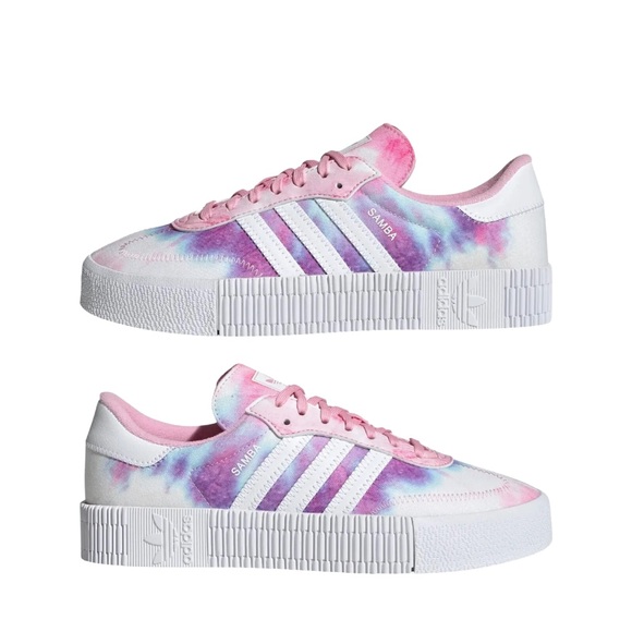 adidas Shoes - ADIDAS Vibrant Multi Color Tie-Dye Low-Top Sneakers Size 7 Chill Playful Vibes